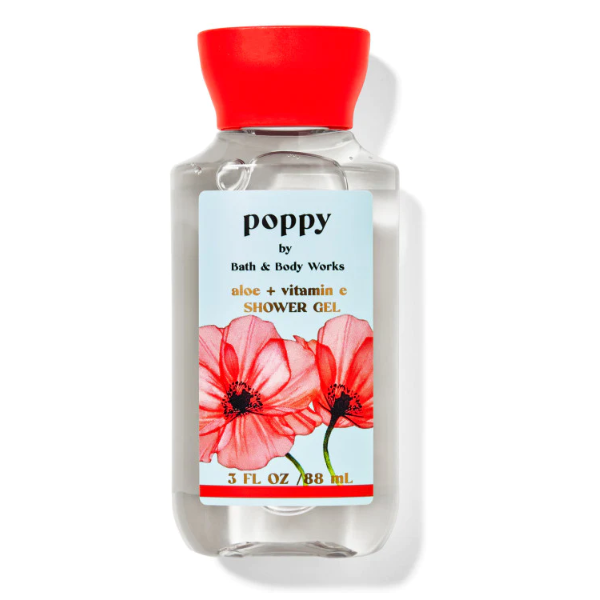 BBW Poppy Aloe + Vitamin E Travel Size Shower Gel 88ml - Shams Shopping Centre Bath & Body Works  