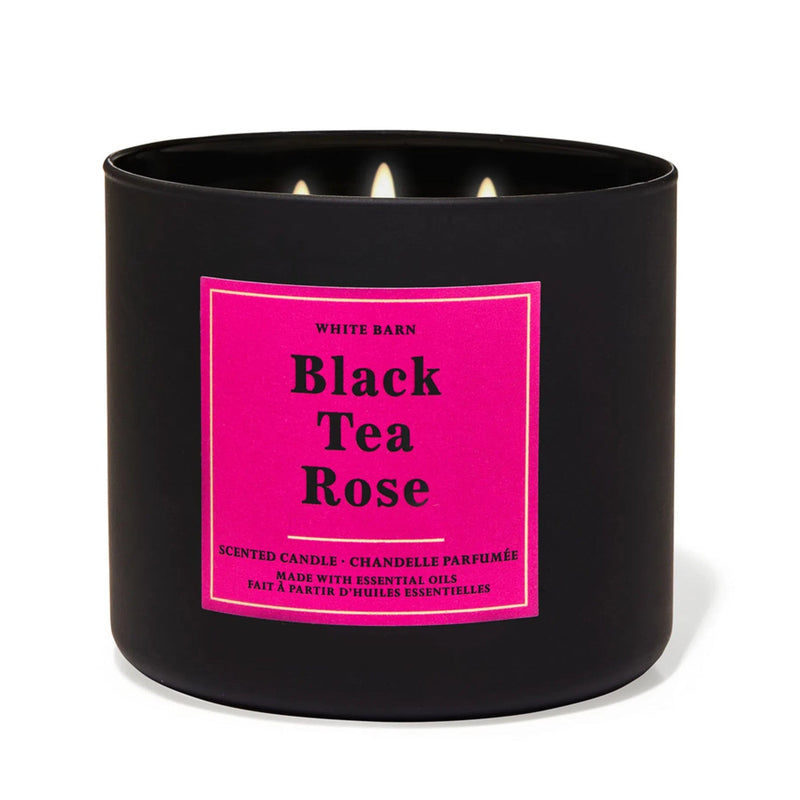 BBW White Barn Black Tea Rose Scented Candle