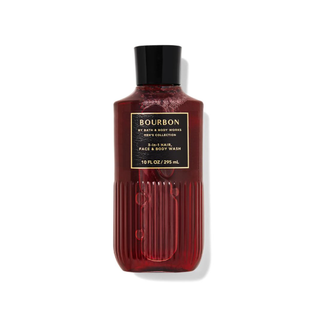 BBW Men's Bourbon 3In1 Body Wash 295ml