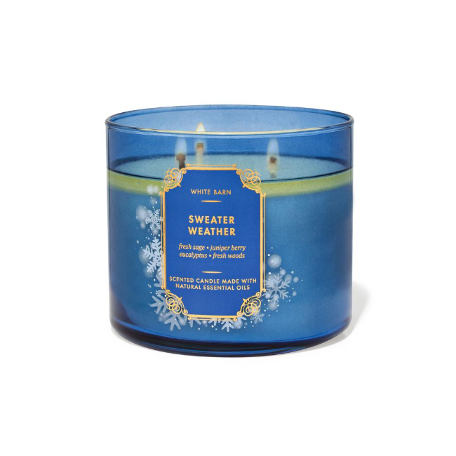 BBW White Barn Sweater Weather Scented Candle 411g