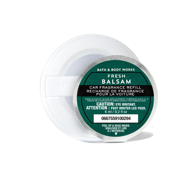 BBW Fresh Balsam Car Fragrance Refill 6ml