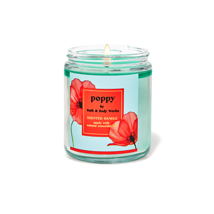 BBW Poppy 1 Wick Candle 198g