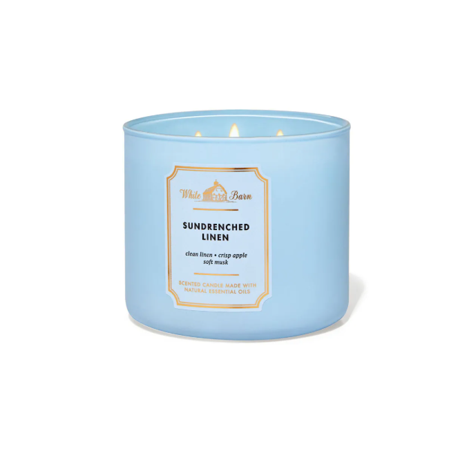 BBW White Barn Sundenched Iinen Scented Candle 411g