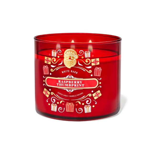 BBW White Barn Raspberry Thumbprint Scented Candle 411g