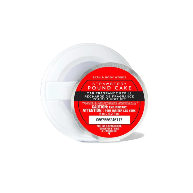 BBW Strawberry Pound Cake Car Fragrance Refill 6ml