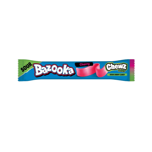 Bazooka Cherry Sour Chewz Candy 14g