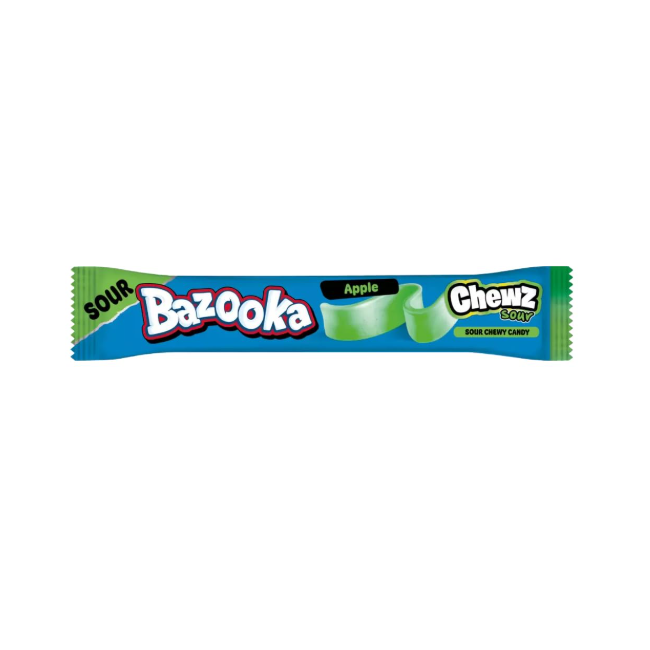 Bazooka Apple Sour Chewz Candy 14g