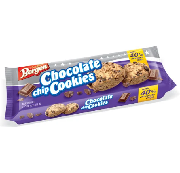 Bergen Chocolate Chip Cookies With Chocolate 150g - Shams Shopping Centre Bergen  
