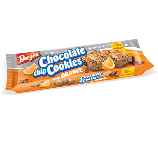 Bergen Chocolate Chip Cookies With Orange 150g