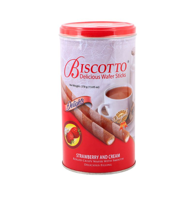 Biscotto Wafer Sticks Strawberry And Cream 370g