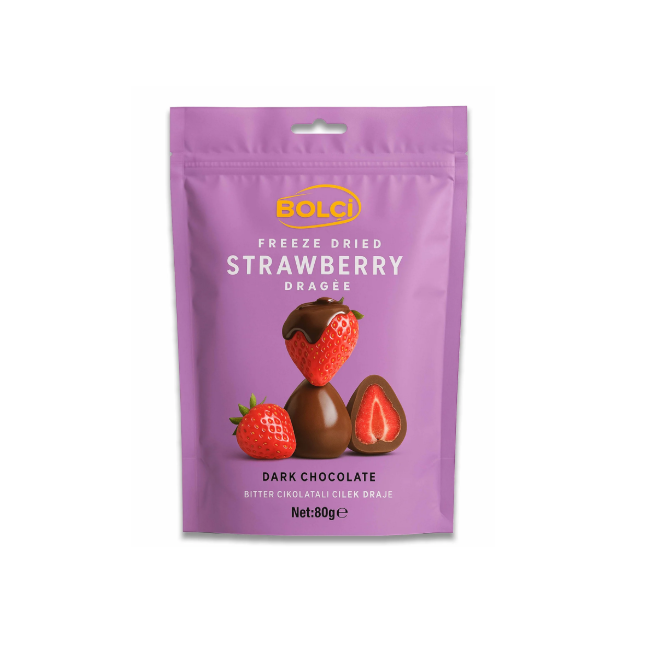 Bolci Strawberry Dark Chocolate Dragee 80g