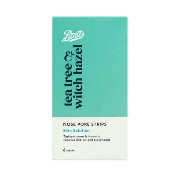 Boots Tea Tree Witch Hazel Nose Pore Skin Solution Strips