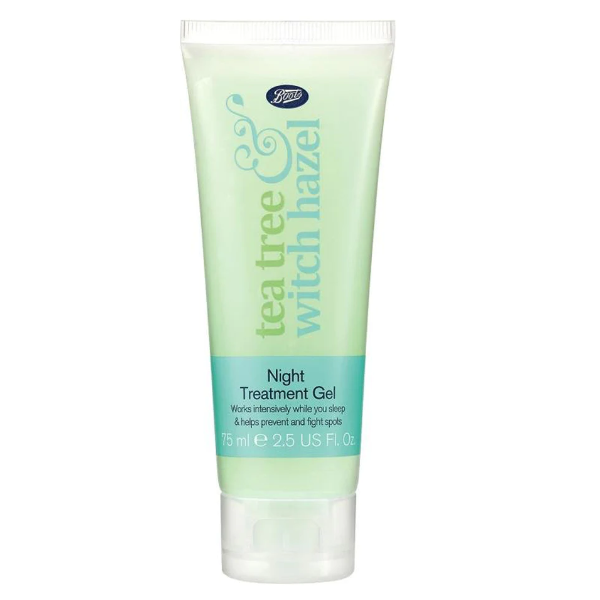 Boots Tea Tree and & Witch Hazel Night Treatment Gel 75ml - Shams Shopping Centre Boots  