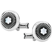Montblanc Iconic Round Star Cufflinks Mother Of Pearl Rays-123809