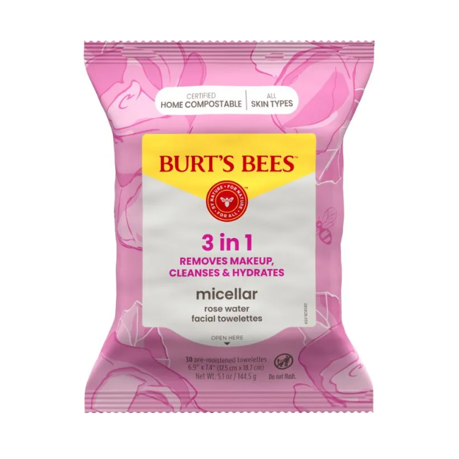 Burts Bees Micellar Towelette 3 In 1 145g (5.1.Oz)