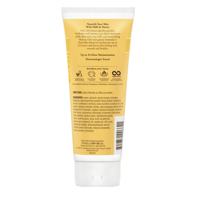 Burt's Bees Naturally Nourishing Milk & Honey Body Lotion 170g (6.Oz)