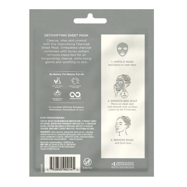 Burts Bees Detoxifying Sheet Mask 9.35g (0.33.Oz)