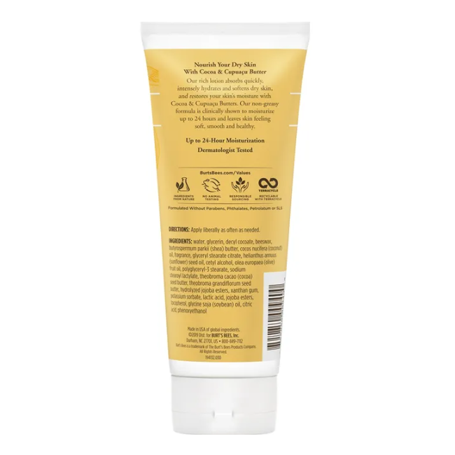 Burt's Bees Cocoa & Cupuacu Butter Richly Replenishing Body Lotion 170g (6.Oz)