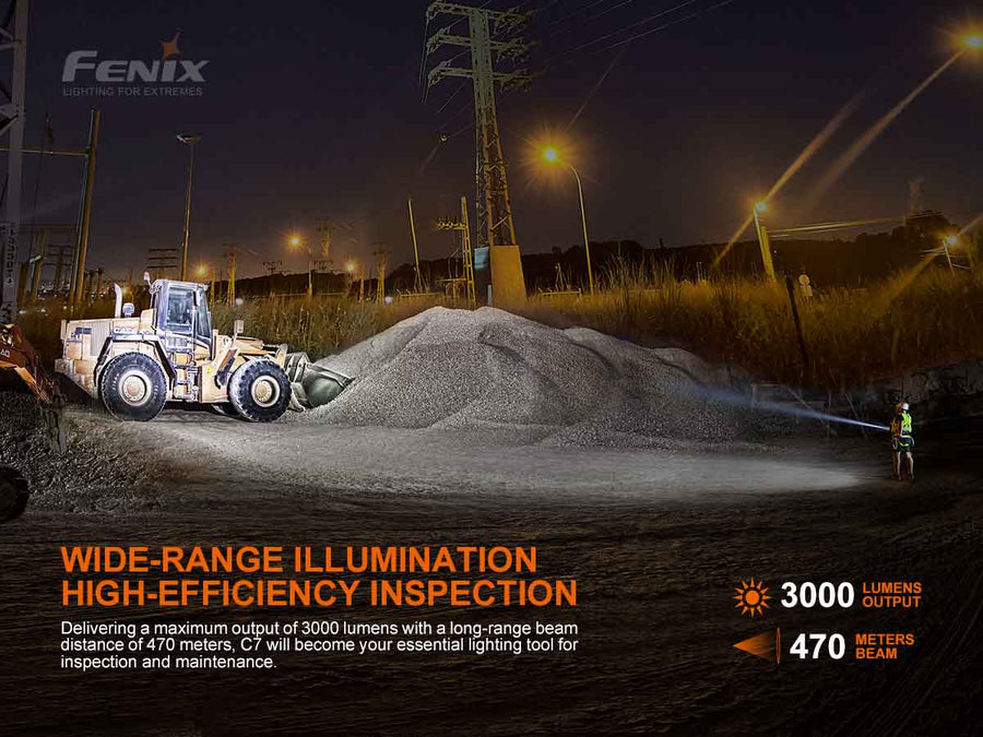 Fenix C7 High-Performance Rechargeable Flashlight  3000L