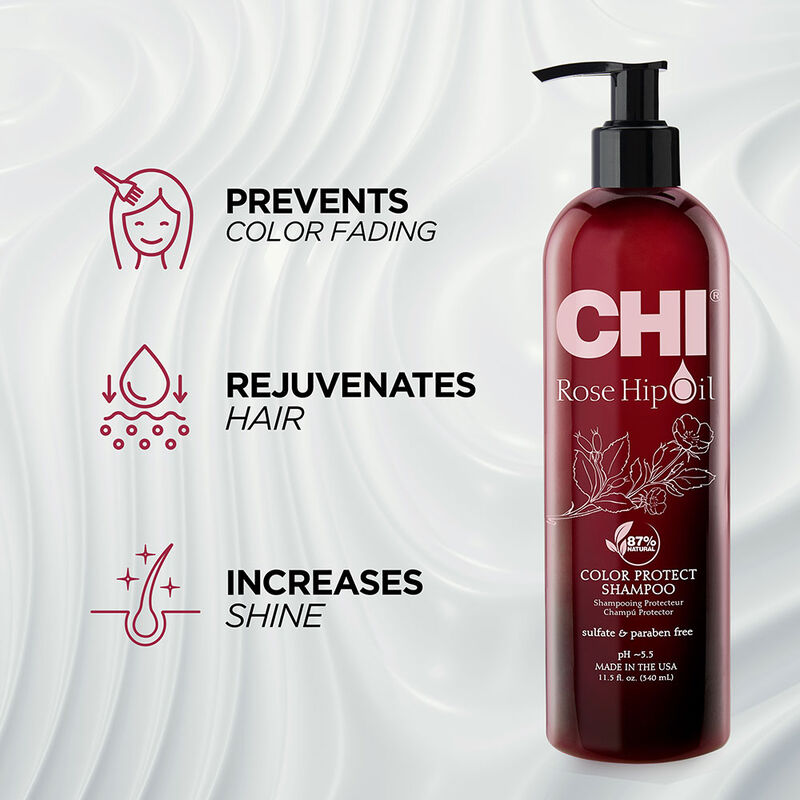CHI Roze Hip Oil Protecting Shampoo 340ml
