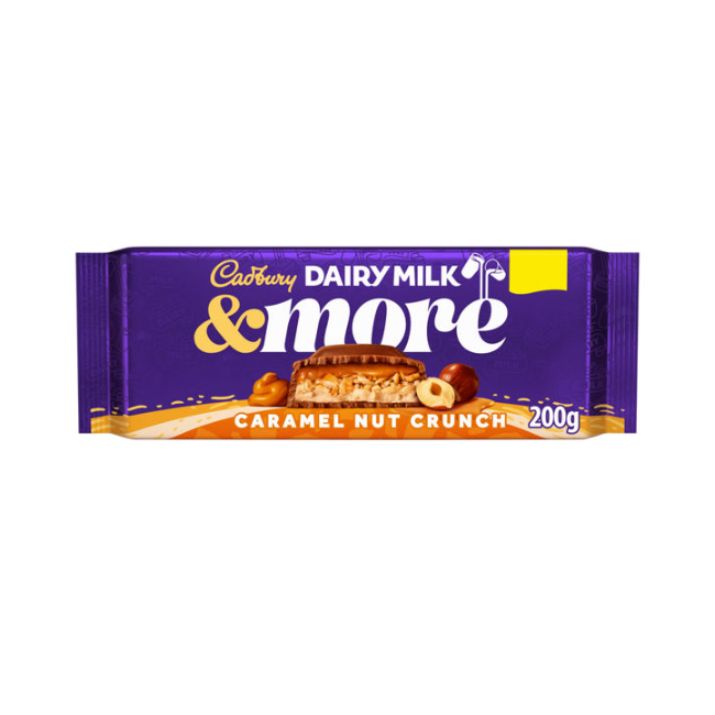 Cadbury Dairy Milk & More Caramel Nut Crunch 200g