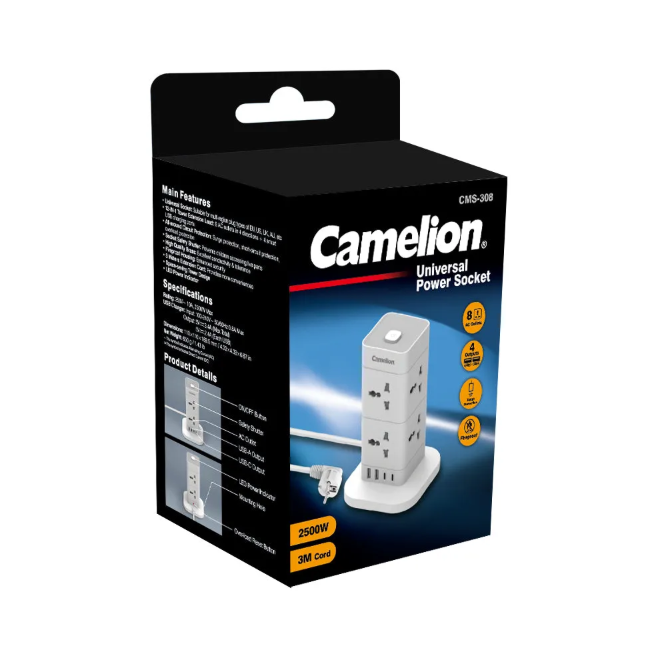 Camelion Universal Power Tower Socket CMS-308