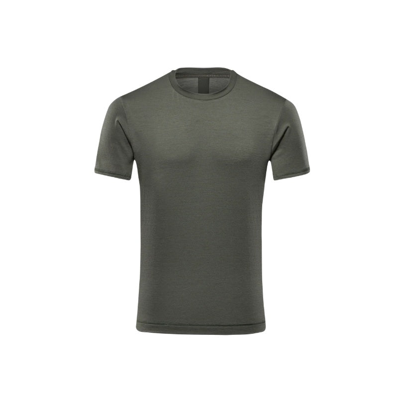 Canis Tahr Merino Regular Fit Short Sleeve T-Shirt Grape Leaf CH-410 Green