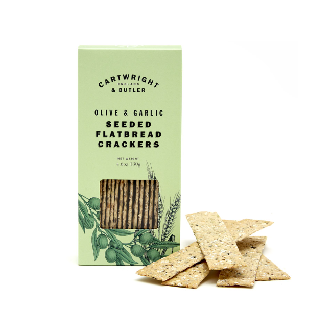 Cartwright & Butler Olive and Garlic Flatbread 130g