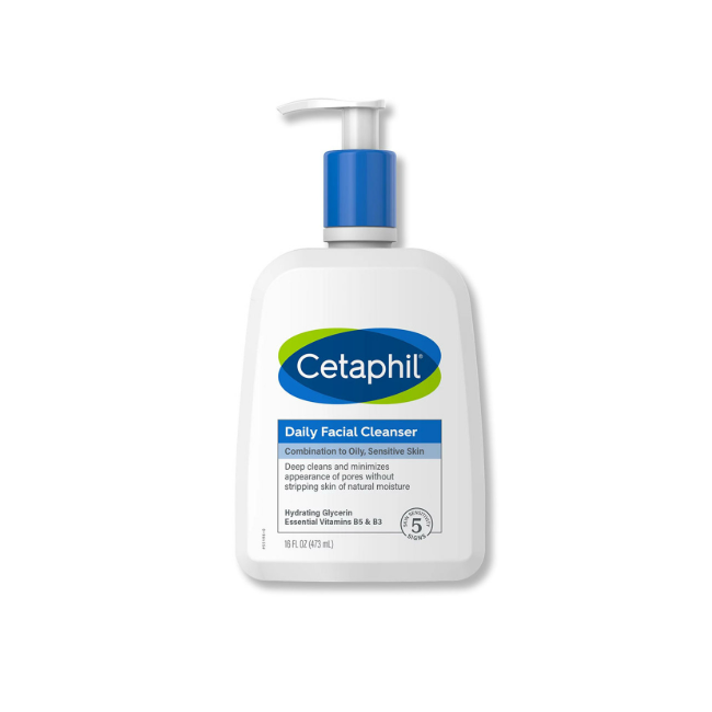Cetaphil Daily Facial Cleanser Normal to Oily Skin 473ml (16.Oz)