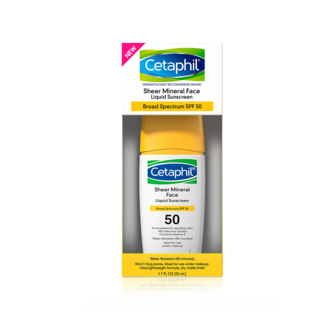 Cetaphil Sheer Mineral Face Liquid Suncreen 50ml (1.7.Oz)