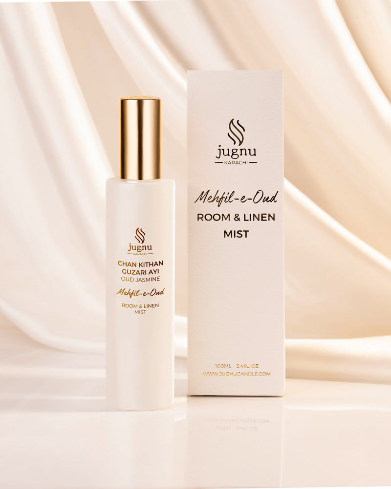 Jugnu Mehfil-E-Oud Room & Linen Chan Kithan Guzari Ayi Oud Jasmine Mist 100ml