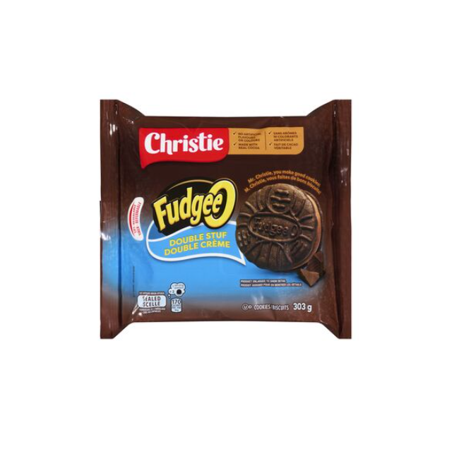 Christie Fudgee Double Stuf Chocolate Cookies, 303g