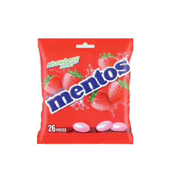 Mentos Strawberry Chewy Candy 26&