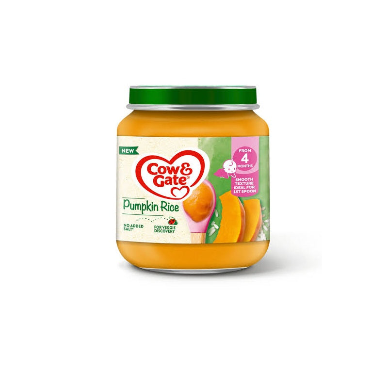 Cow & Gate Pumpkin Rice Baby Food Jar 125g