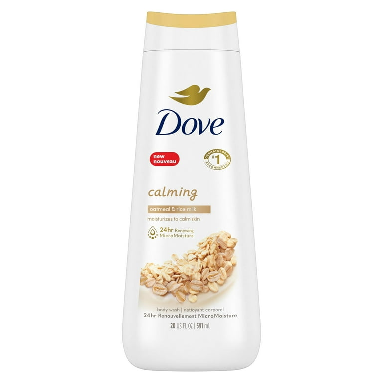 Dove Calming Oatmeal & Rice Milk Body Wash 591ml - Shams Shopping Centre Dove  