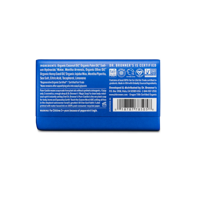 Dr.Bronner's Peppermint Pure Castle Soap 140g