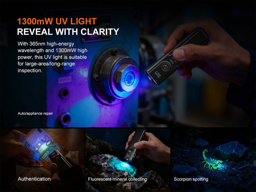Fenix E06R Pro Triple-Light-Source Dual-Control Flashlight  1600L