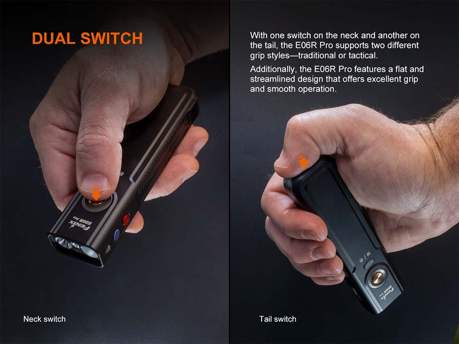 Fenix E06R Pro Triple-Light-Source Dual-Control Flashlight  1600L