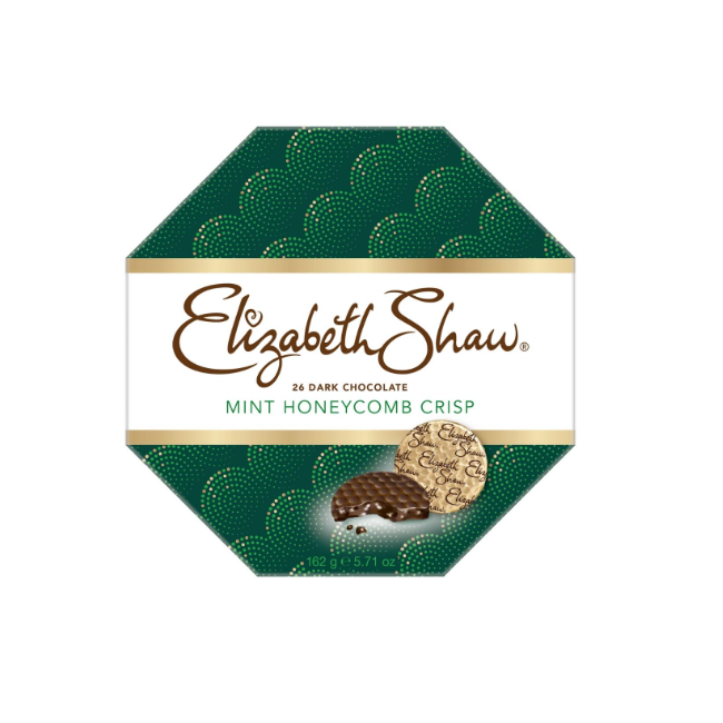 Elizabth Shaw Mint Honeycomb Crisp Dark Chocolate 162g
