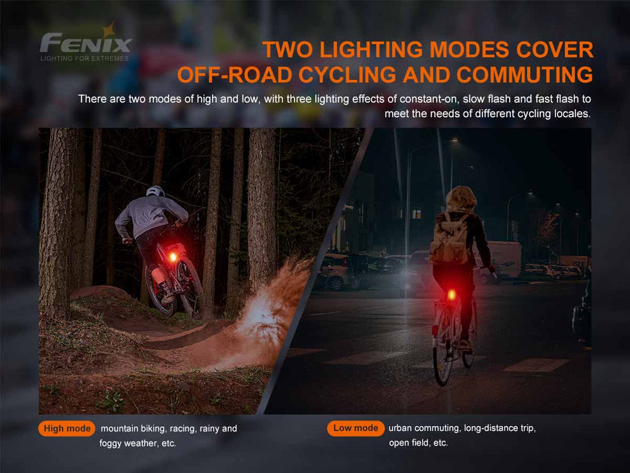 Fenix BC05R V2.0 Ultra-Compact Rechargeable Bicycle TailLight 15L
