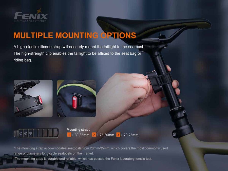 Fenix BC05R V2.0 Ultra-Compact Rechargeable Bicycle TailLight 15L