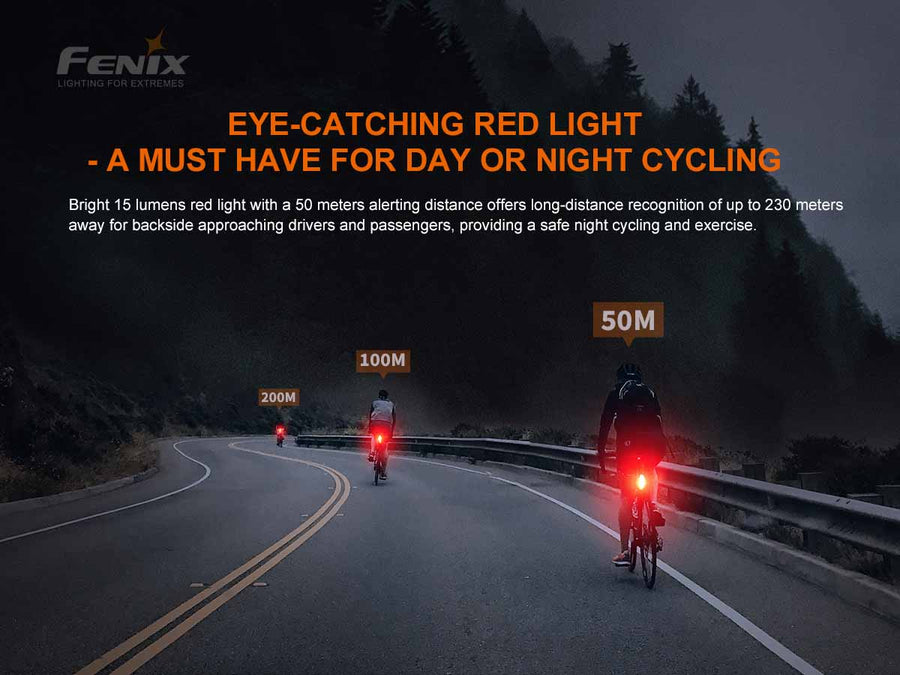 Fenix BC05R V2.0 Ultra-Compact Rechargeable Bicycle TailLight 15L