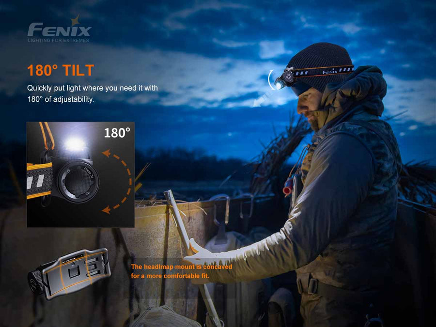 Fenix HM60R Three-Light-Source Outdoor Headlamp (Camouflage) 1300L