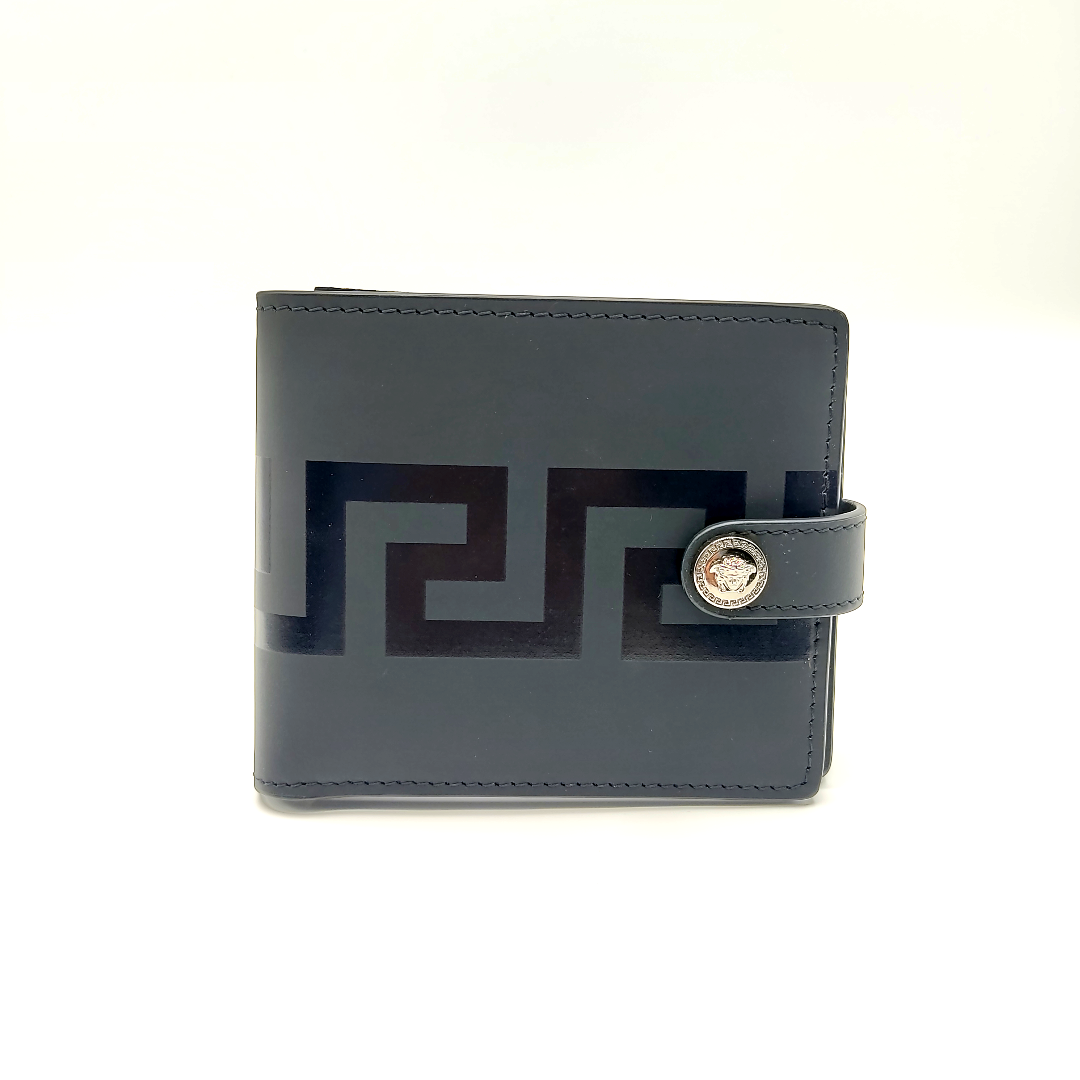 Versace Black Wallet Greca In Middle (Y) - Shams Shopping Centre Versace  