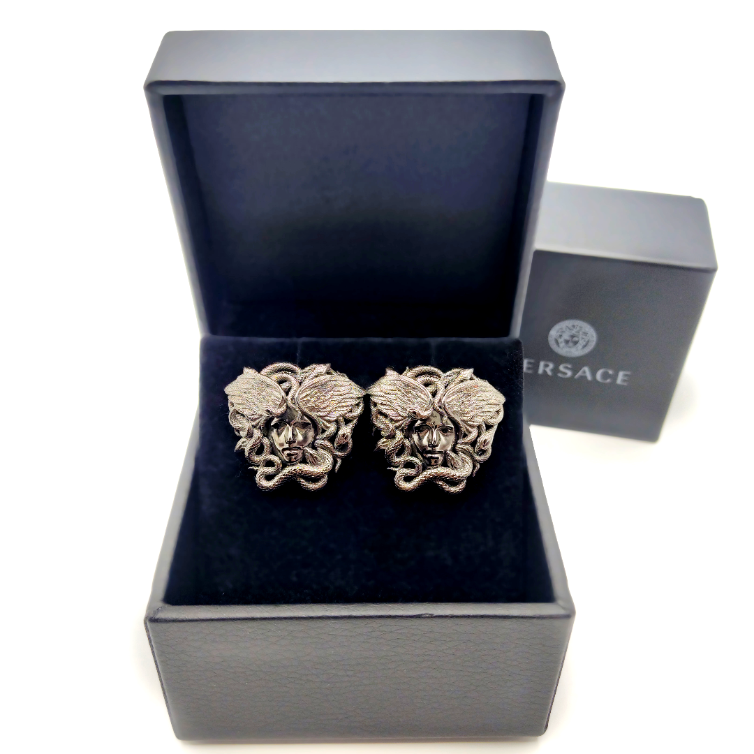 Versace Big Medusa Silver Cufflinks - Shams Shopping Centre Versace  