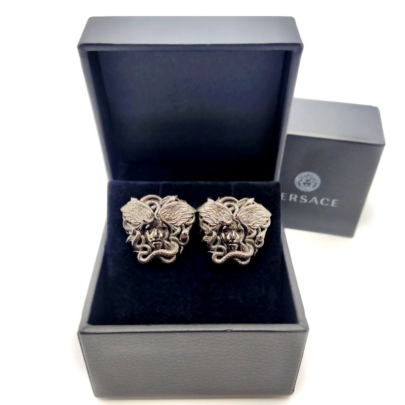 Versace Big Medusa Silver Cufflinks