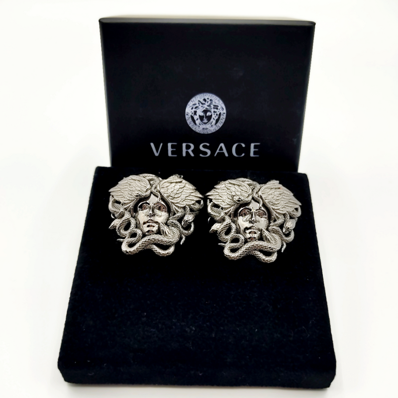 Versace Big Medusa Silver Cufflinks