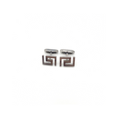 Versace Cufflink Plain Greca Silver (Y) - Shams Shopping Centre Versace  