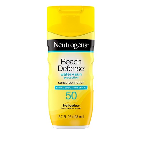 Neutrogena Beach Defense Water+Sun SPF-50 Sunscreen Lotion 198ml - Shams Shopping Centre Neutrogena  