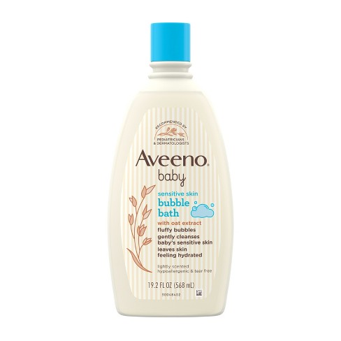 Aveeno Baby Sensitive Bubble Bath Oat Extract Body Wash 568ml (19.2 Oz)